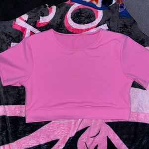 NVGTN Bubble Gum Pink open back tee